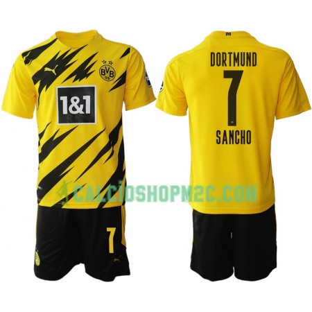 Borussia Dortmund Jadon Sancho 7 Bambino Maglia Prima 2020/2021 Manica Corta (+ Pantaloncini)